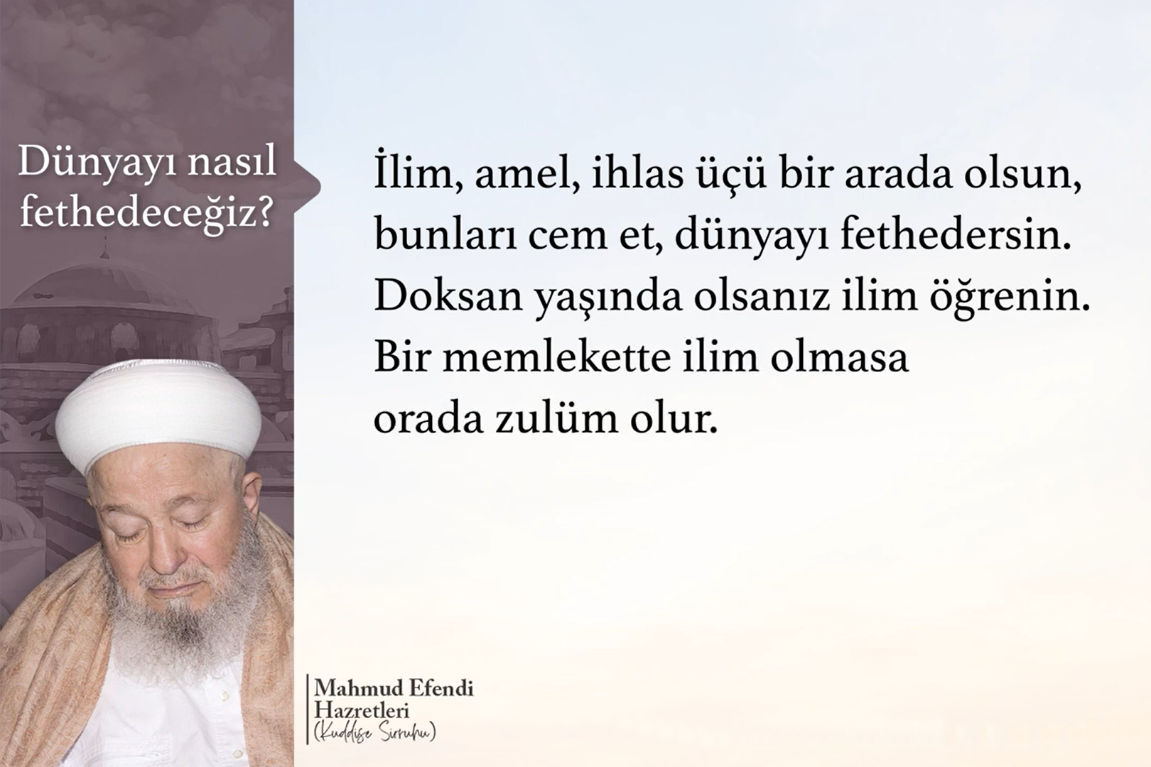 Mahmud Efendi - İlim